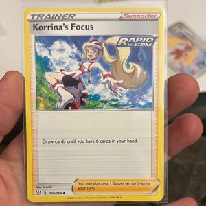Pokemon Trainer Card - Korrina's Focus with Yellow Border